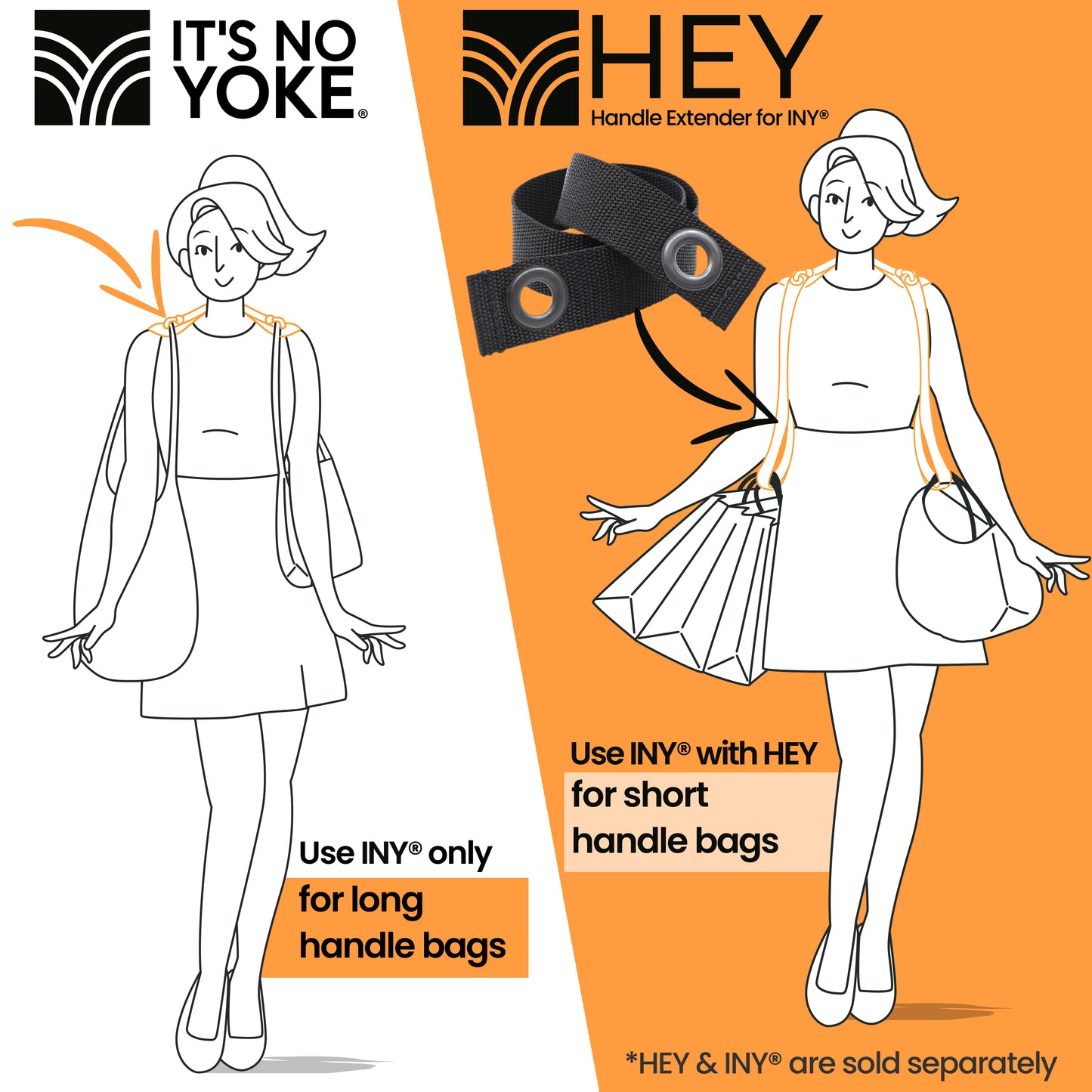 Hands-Free Bundle: Bag Holder & Handle Extender in Charcoal w/Black Trim