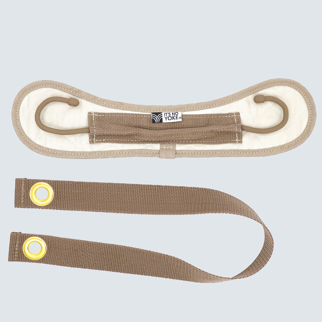 Hands-Free Bundle: Bag Holder & Handle Extender in Stone w/Khaki